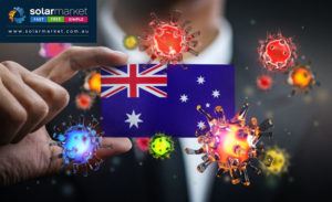 covid germs with aussie flag