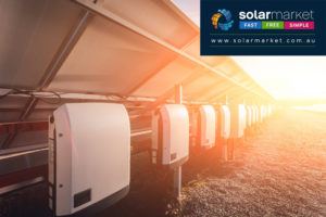 solar inverters at solar farm