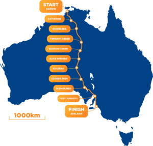 map of solar race course