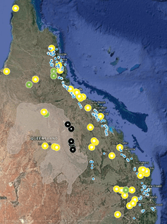 solar in Queensland map