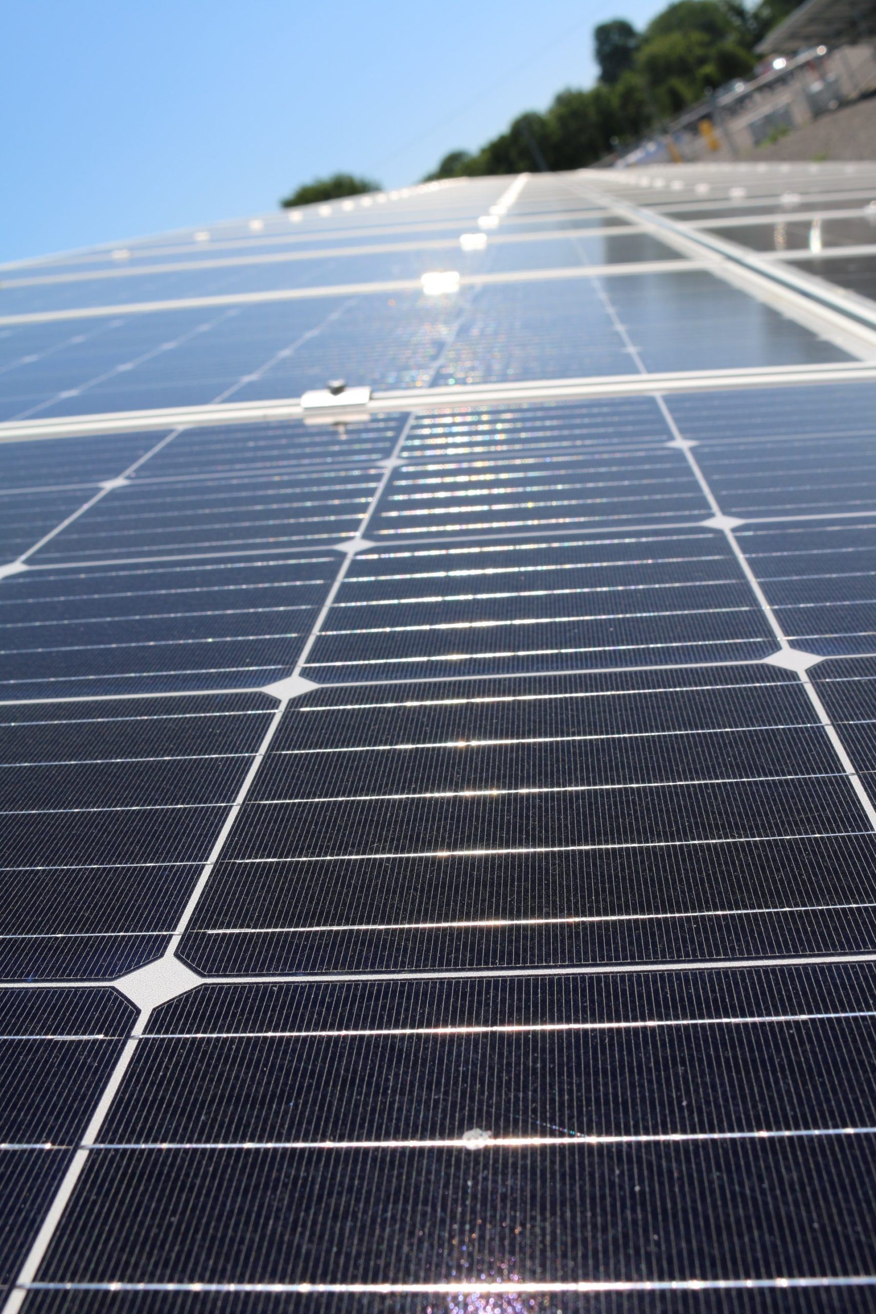 Close up of solar panel