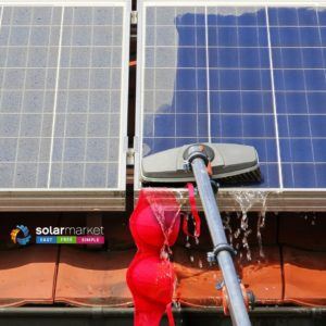 red bra on solar panel