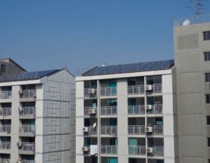 solar on an apartment block