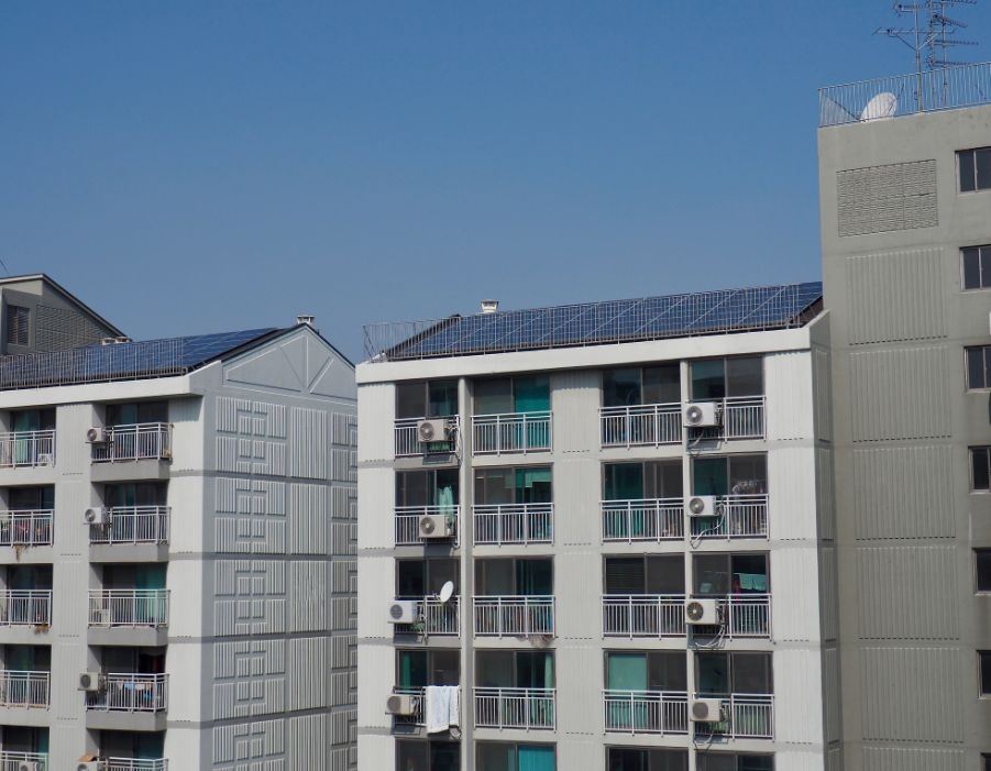 solar on an apartment block