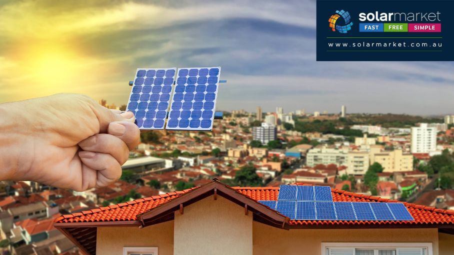 hands holding small solar panels