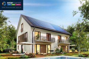 house with solar PV on roof