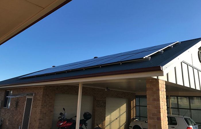 Installed Solar Panel in Rooftop