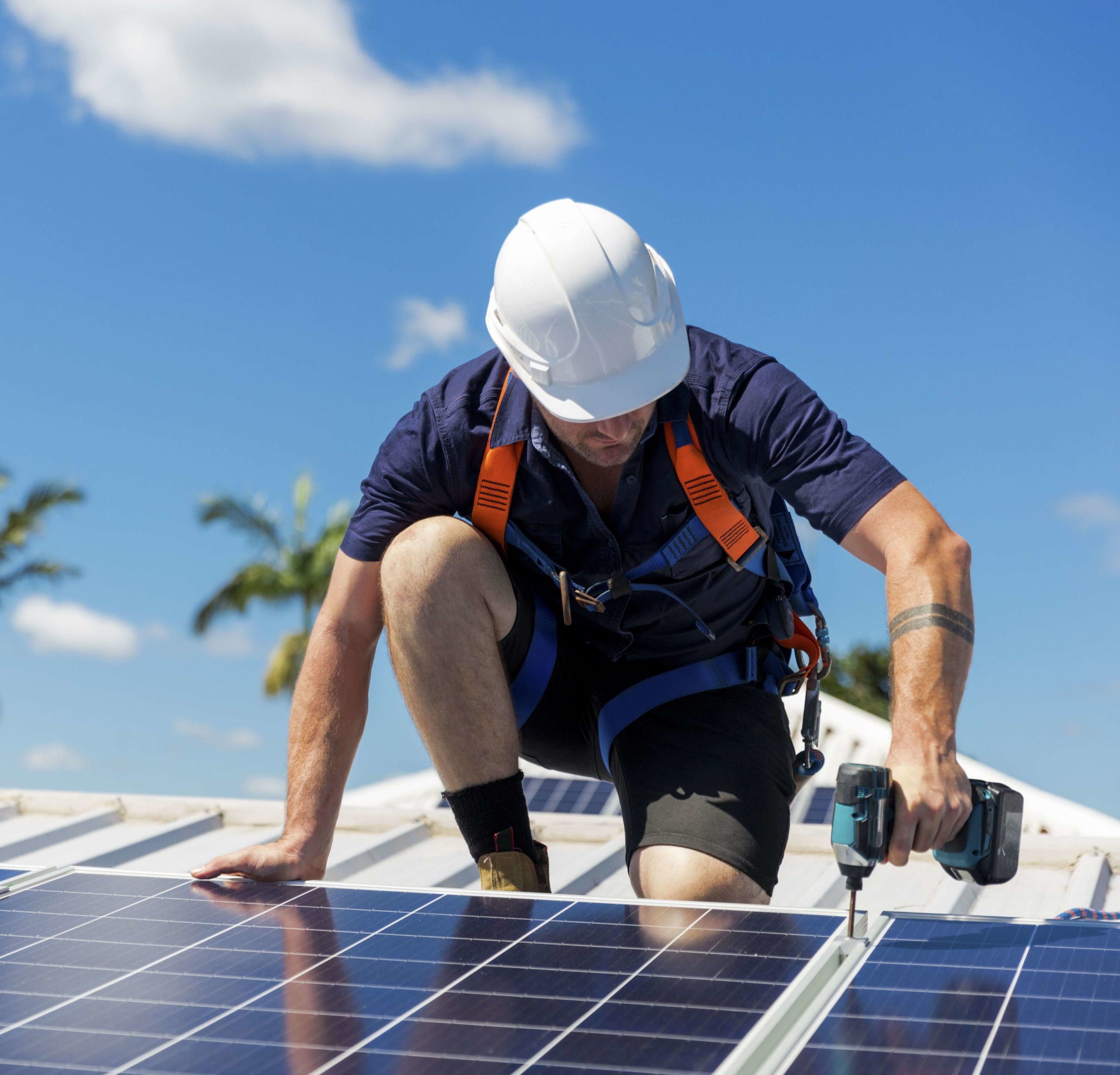 Installer on Roof